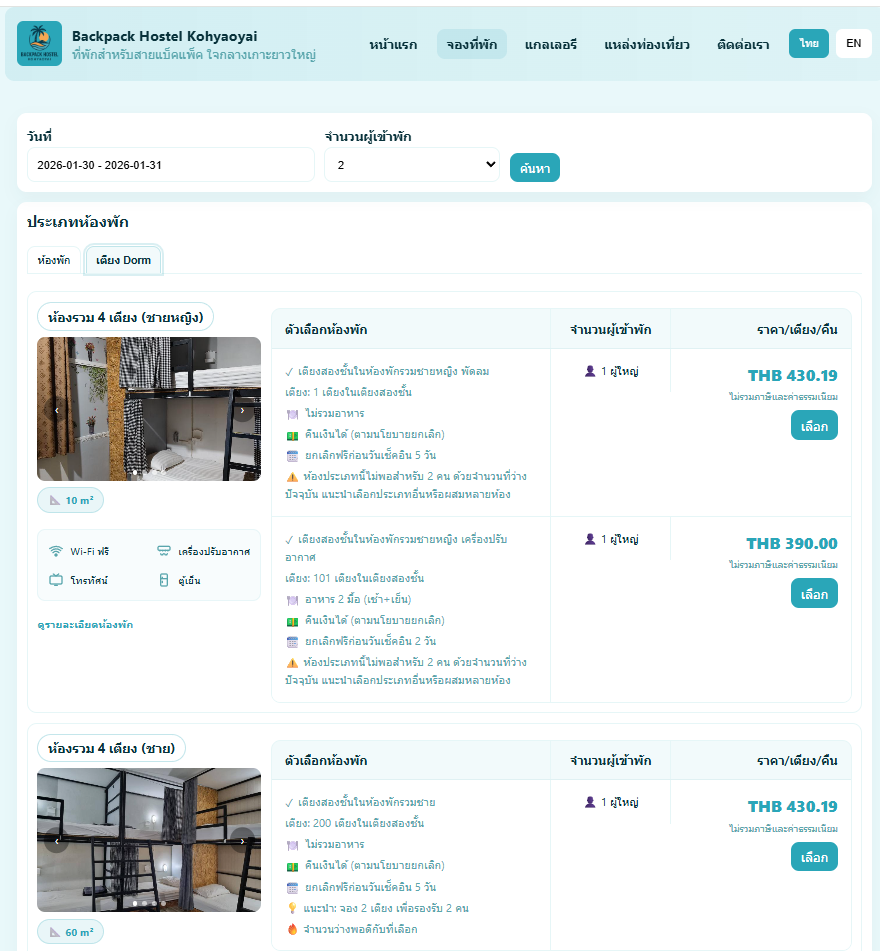 Backpack Hostel Showcase